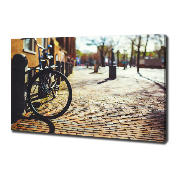 Quadro su tela Andare in bicicletta ad Amsterdam