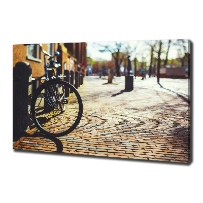 Quadro su tela Andare in bicicletta ad Amsterdam