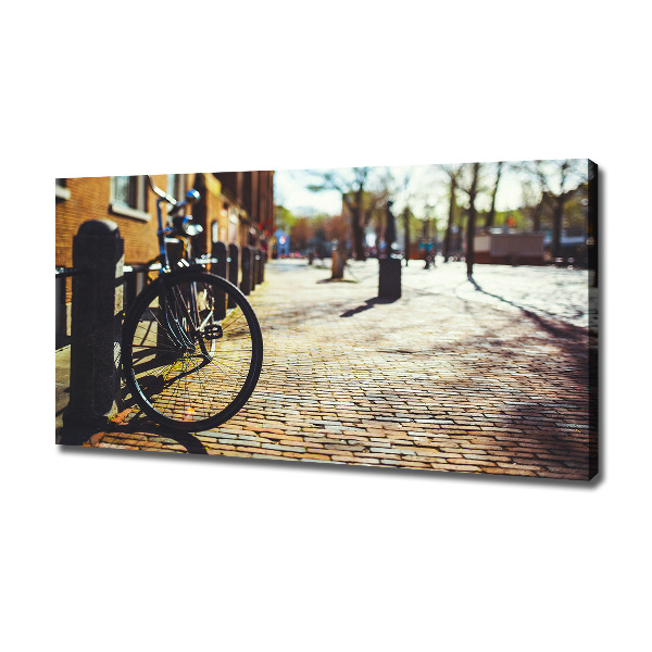 Quadro su tela Andare in bicicletta ad Amsterdam