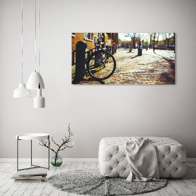Quadro su tela Andare in bicicletta ad Amsterdam