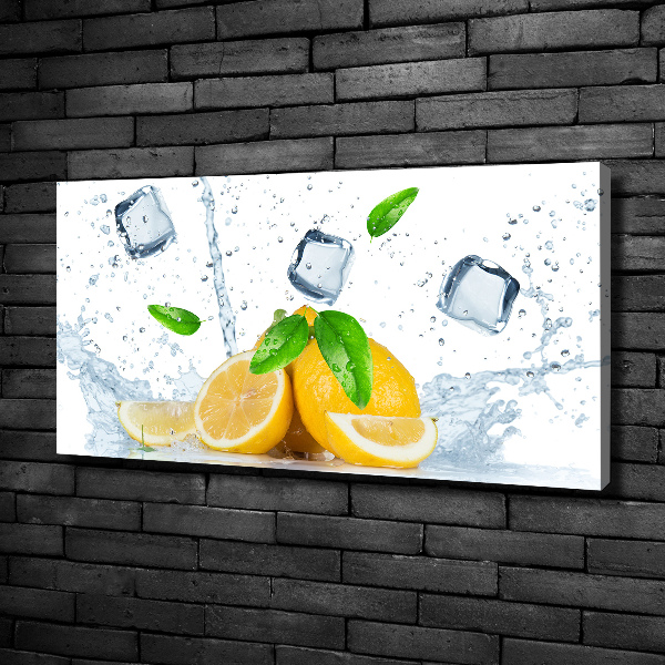 Quadro stampa su tela Limoni con ghiaccio