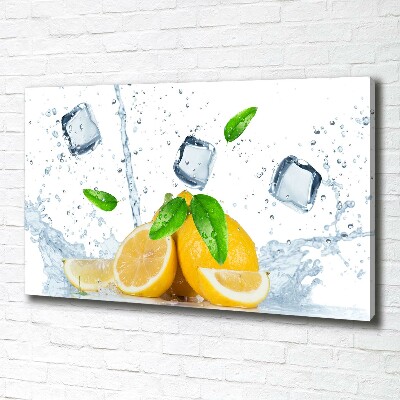 Quadro stampa su tela Limoni con ghiaccio