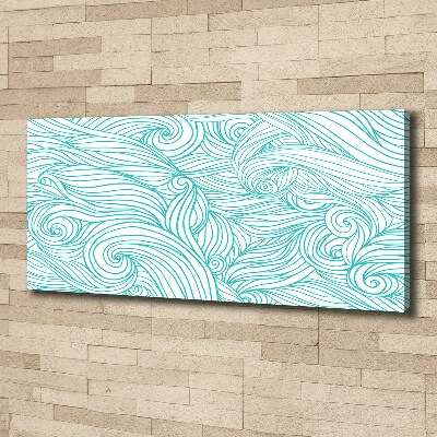 Quadro stampa su tela Onde blu