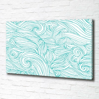 Quadro stampa su tela Onde blu