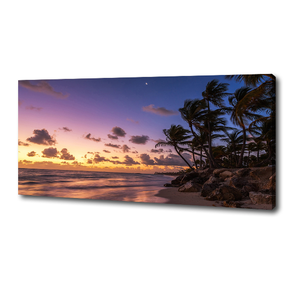 Foto quadro su tela Tramonto sulla spiaggia