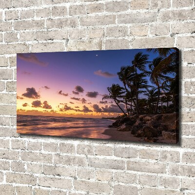 Foto quadro su tela Tramonto sulla spiaggia