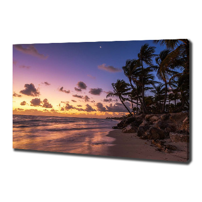 Foto quadro su tela Tramonto sulla spiaggia