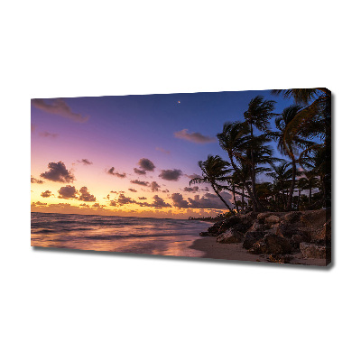 Foto quadro su tela Tramonto sulla spiaggia