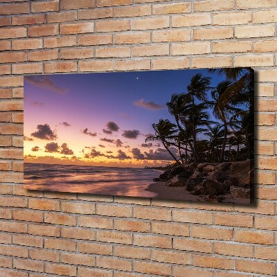 Foto quadro su tela Tramonto sulla spiaggia