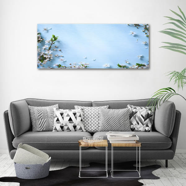 Quadro stampa su tela Sfondo con fiori di ciliegio