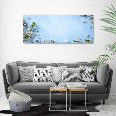 Quadro stampa su tela Sfondo con fiori di ciliegio