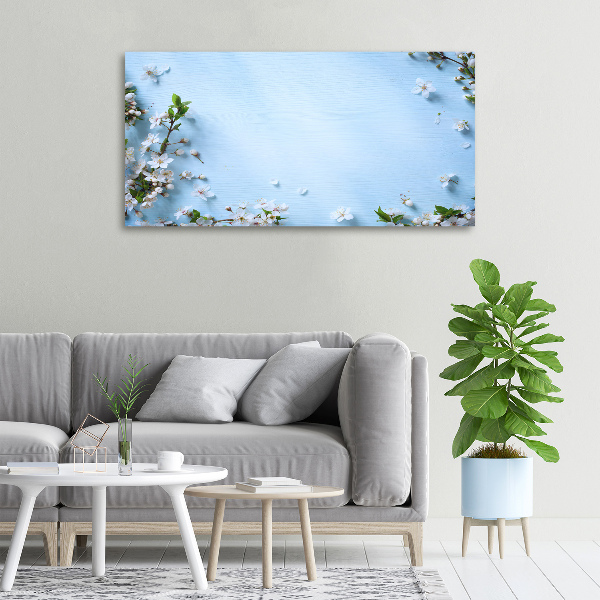 Quadro stampa su tela Sfondo con fiori di ciliegio