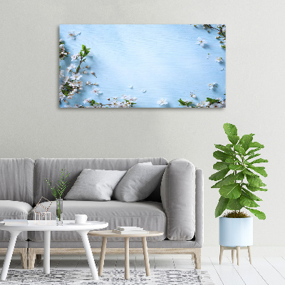 Quadro stampa su tela Sfondo con fiori di ciliegio