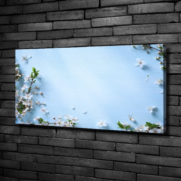 Quadro stampa su tela Sfondo con fiori di ciliegio