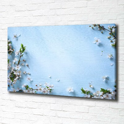 Quadro stampa su tela Sfondo con fiori di ciliegio