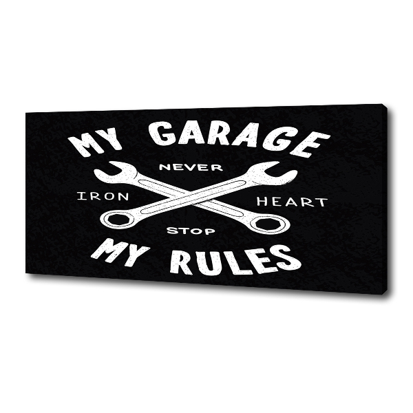Quadro stampa su tela Il mio garage
