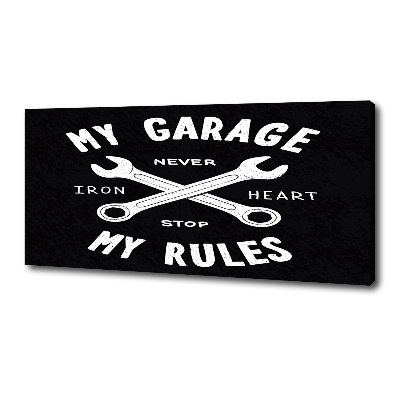 Quadro stampa su tela Il mio garage