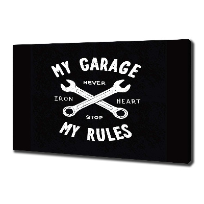 Quadro stampa su tela Il mio garage