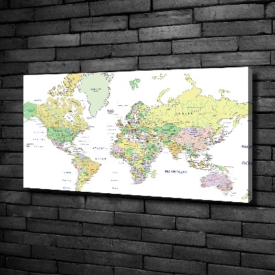 Quadro su tela Mappa del mondo