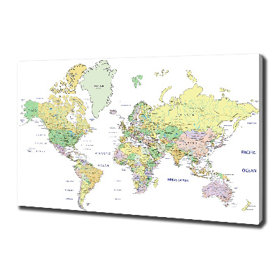 Quadro su tela Mappa del mondo