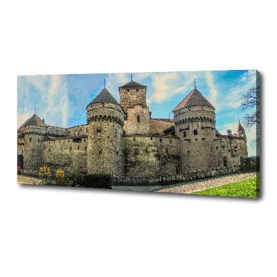 Quadro su tela Un castello in Svizzera