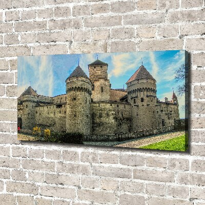 Quadro su tela Un castello in Svizzera