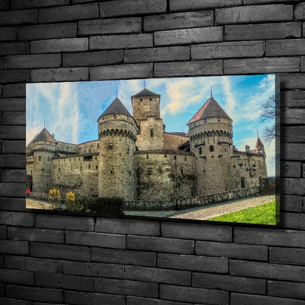 Quadro su tela Un castello in Svizzera