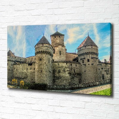 Quadro su tela Un castello in Svizzera