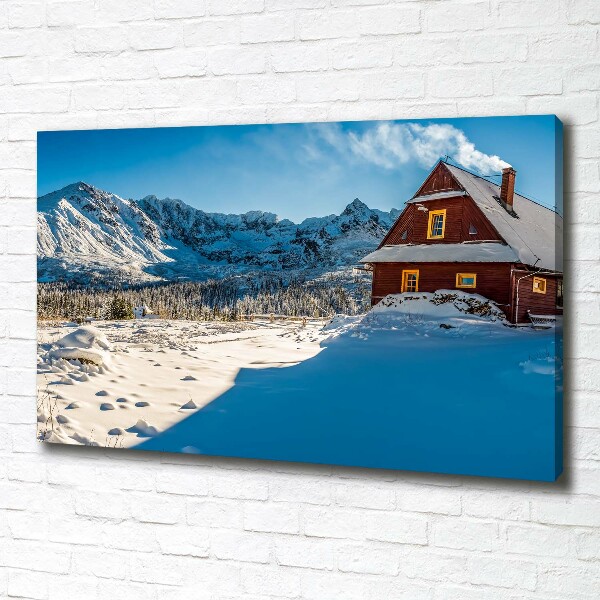 Foto quadro su tela Un cottage in montagna