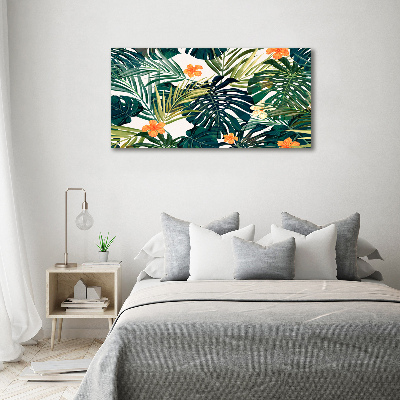 Quadro stampa su tela Foglie tropicali