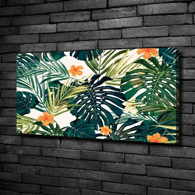 Quadro stampa su tela Foglie tropicali