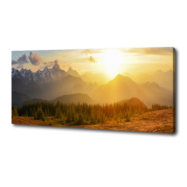 Quadro su tela Tramonto sulle montagne