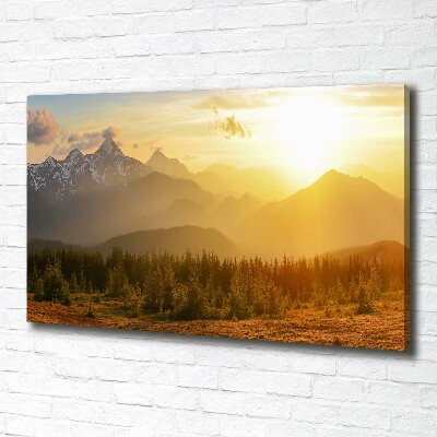 Quadro su tela Tramonto sulle montagne