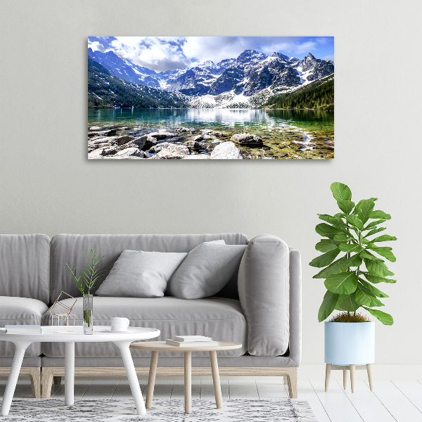 Quadro su tela L'occhio del mare dei Monti Tatra
