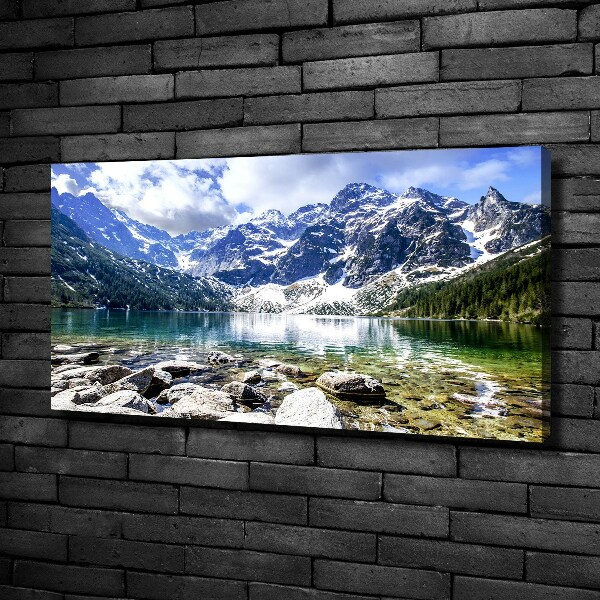 Quadro su tela L'occhio del mare dei Monti Tatra
