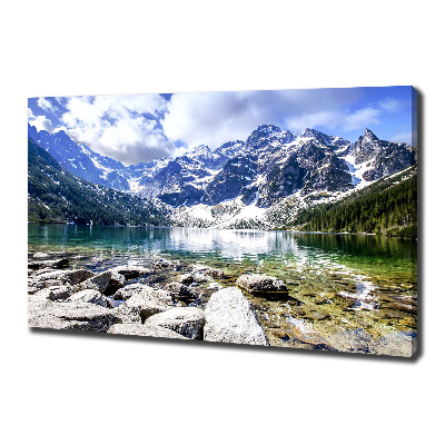 Quadro su tela L'occhio del mare dei Monti Tatra