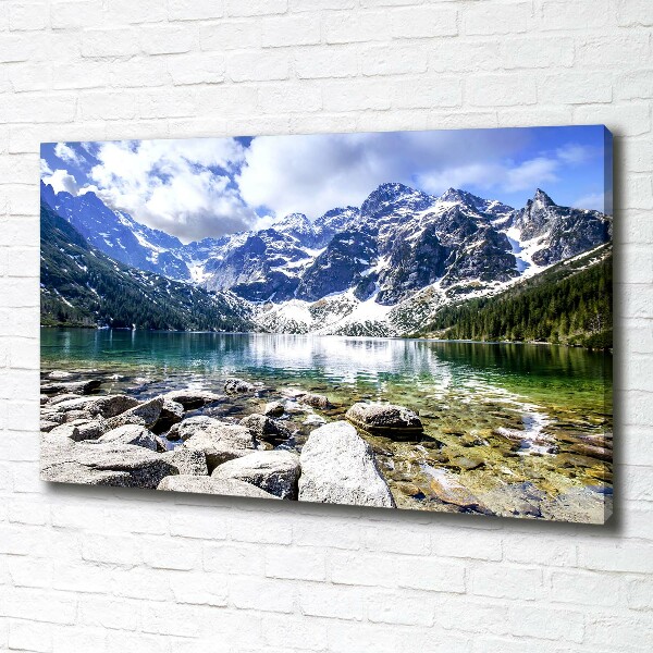 Quadro su tela L'occhio del mare dei Monti Tatra