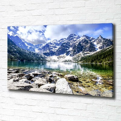 Quadro su tela L'occhio del mare dei Monti Tatra