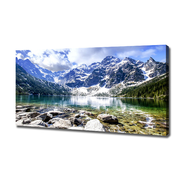 Quadro su tela L'occhio del mare dei Monti Tatra