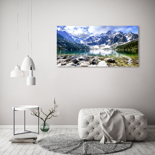 Quadro su tela L'occhio del mare dei Monti Tatra