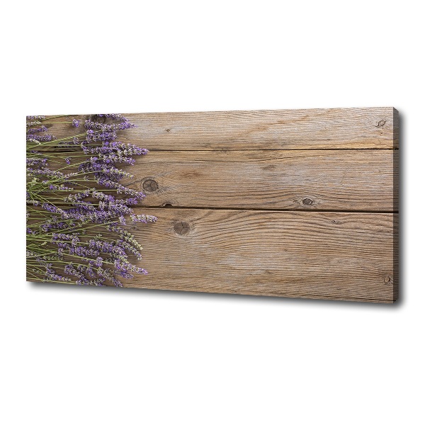 Quadro stampa su tela Lavanda su legno