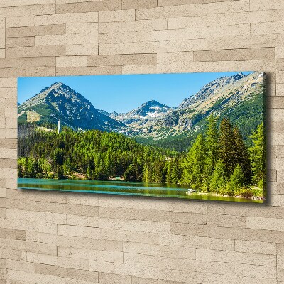 Quadro su tela Lago tra le montagne