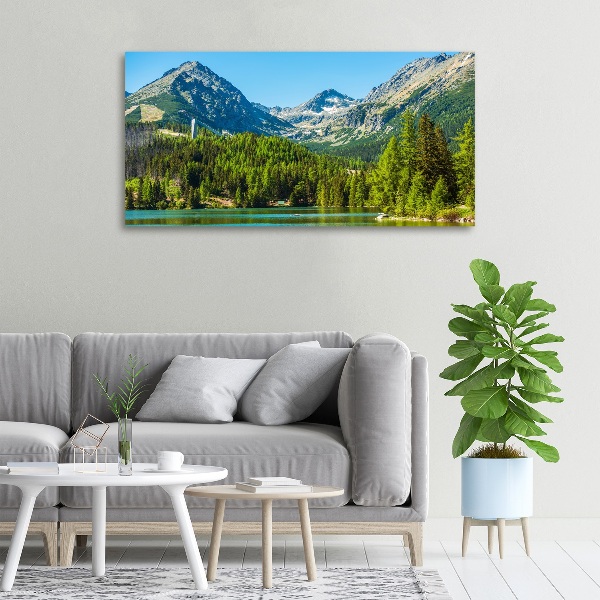 Quadro su tela Lago tra le montagne