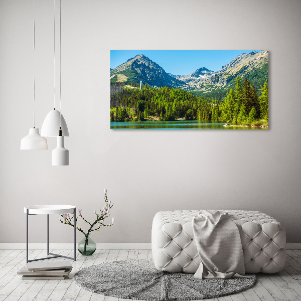 Quadro su tela Lago tra le montagne