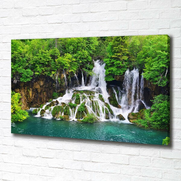Foto quadro su tela Cascata in montagna