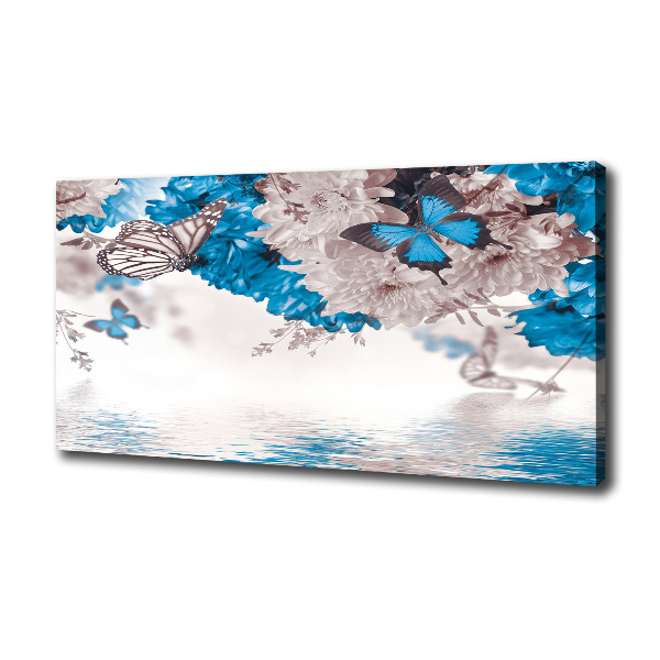 Foto quadro su tela Fiori e farfalle