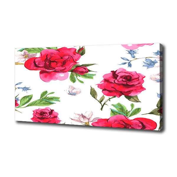 Quadro stampa su tela Rose rosse