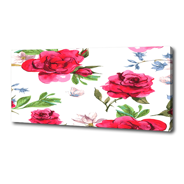 Quadro stampa su tela Rose rosse