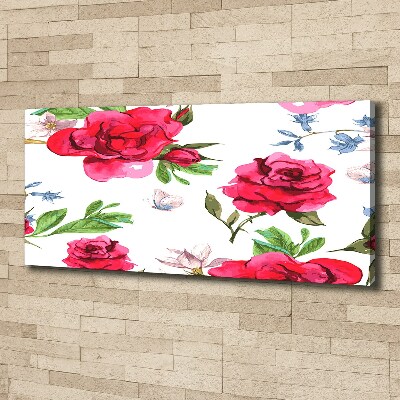 Quadro stampa su tela Rose rosse