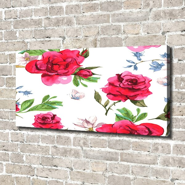 Quadro stampa su tela Rose rosse
